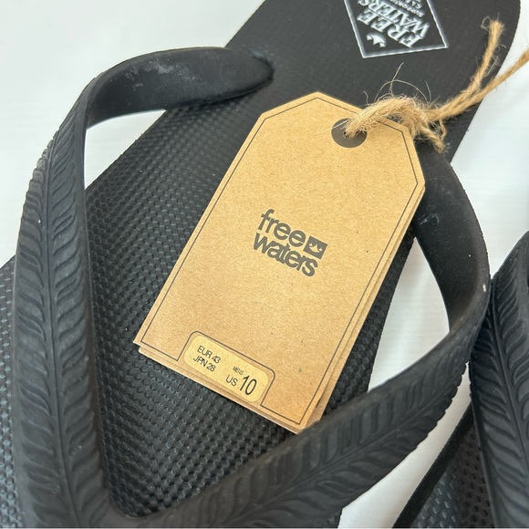 Free Waters Flip Flops Size UK 9 US 10 Black Tommy Sandals NEW - Picture 4 of 5
